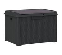 Caja De Almacenaje Jardín Con Cojín Asiento Pp Antracita 125 L Vidaxl