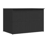 Caja De Almacenaje Jardín Ratán Sintético Negro 150x100x100 Cm Vidaxl
