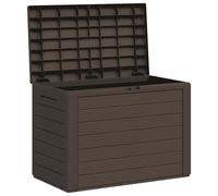 Caja de Almacenaje para Jardín Marrón de 190L, Resistente al Calor, con Diseño Atemporal y Amplio Espacio
