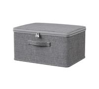 Caja De Almacenaje Plegable De Tela Con Tapa, 40x30x21cm Caja De Almacenamiento Con Cerradura, Cajas De Almacenamiento De Tela, Cajas Organizadora Con Asas Para Ropa, Juguetes, Toallas, Mantas, Livre