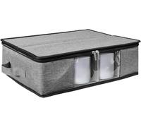 Caja de almacenamiento apilable para tazas: organizador multiusos para tazas de café con cremallera, compartimentos y espacio para porcelana. Ideal para organizar la cocina
