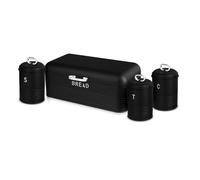 Caja de almacenamiento con juego de recipientes BERLINGER HAUS BH-6754, color negro y plateado