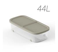 Caja de Almacenamiento con Ruedas 44L Beige - Plastiken Ideal para Hogar y Oficina