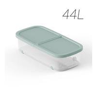 Caja de Almacenamiento con Ruedas Plastiken 79x39x20 cm, 44L, Verde Menta