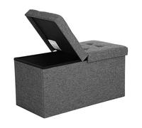 Caja de almacenamiento con tapa plegable en 2 lados - l76 cm