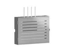Caja de almacenamiento de enrutador inalámbrico de madera, con WiFi, estante de pared, cubierta decorativa multimedia, enchufe de cable grande, módem óptico, oclusión, soporte flotante para TV