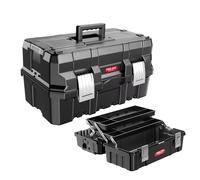 Caja de almacenamiento de herramientas multifuncional, plástico ABS, múltiples especificaciones con mango, organizador de herramientas portátil engrosado 19 inch
