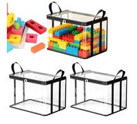 Caja de almacenamiento de libros | Contenedor portátil a prueba de polvo con cremallera - Bolsas organizadoras para ropa, cajas de películas, discos de videojuegos, medios de comunicación, hogar