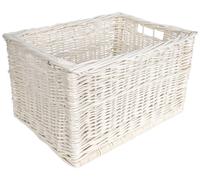 Caja de almacenamiento de mimbre blanco Creative Home, 40 x 30 x 24 cm (+/- 2 cm)