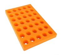Caja de almacenamiento de pinza material PP para máquinas CNC 60 agujeros ER25/35 con hebilla de empalme para expansión modular (ER32)