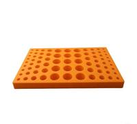 Caja de almacenamiento de pinza material PP para máquinas CNC 60 agujeros ER25/35 con hebilla de empalme para expansión modular (pinza de 75 agujeros)