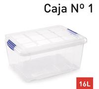 Caja de Almacenamiento de Plástico Transparente Plastic Forte, 16 Litros de Capacidad 30x40x21cm
