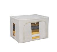 Caja de almacenamiento lino lavable (2 unidades): organizador profesional recomendado, contenedor multiusos for ropa y colchas, tela plegable for el hogar Se Utiliza en Ropa y Juguetes