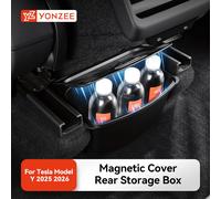 Caja de Almacenamiento Magnética Trasera Central YZ para Tesla Model Y Juniper 3 Highland 2026, Organizador de Asiento Trasero, Accesorio de Contenedor de Basura