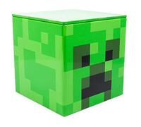 Caja de almacenamiento Minecraft Creeper de estaño con tapa | 10 cm, Verde, Talla única, (RBF-16728-C)