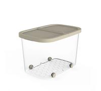 Caja de Almacenamiento Multiusos con Ruedas 59x39x38 cm 60L Beige - Plastiken