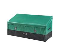 Caja de almacenamiento para exteriores alanno de 560 l 155x64x75 cm - verde/negro [casa.pro]