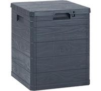 Caja de almacenamiento para jardín Silecomplaza 90 L, color antracita. Caja de almacenamiento para jardín, baúl de almacenamiento, caja para cojines, baúl de jardín. Ideal para exteriores, resistente 