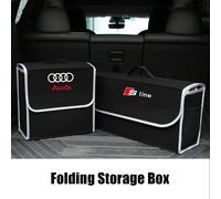 Caja de almacenamiento para maletero de coche, estuche para herramientas, bolsa organizadora, accesorios para Audi Sline S3 S4 S5 S6 S7 RS Quattro Q7 Q5 Q3 A4 B8 8P A3 A6 C7 A5 Sline Black-L 1pcs