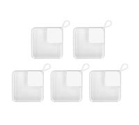 Caja de Almacenamiento para Soplo de Polvo, contenedor portátil para Puntas de uñas Blancas, Caja para Pendientes de Cuentas, 5 uds.