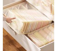 Caja de almacenamiento plegable de malla con separadores para ropa, colchas, ropa interior, calcetines y pequeños artículos personales (E)