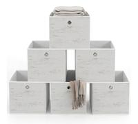 Caja de almacenamiento plegable de tela, organizadora de estantería, set de 6