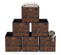 Caja de almacenamiento plegable de tela, organizadora de estantería, set de 6