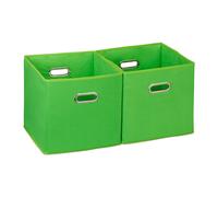Caja de almacenamiento Plegable Estante de tela 27 L 650 g Cuadrada Set de 12