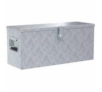 Caja De Aluminio 76,5x26,5x33 Cm Cm Plateada Vidaxl