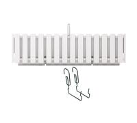 Caja de balcón blanca con ganchos y riego Boardee Fencycase 58cm DDEF600W-S449