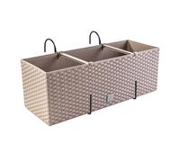 Caja de balcón maceta de barandilla gancho maceta RATO CASE DRT500 moca 50 cm