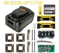 Caja de batería de litio DCB208, caja de almacenamiento 10X21700, BMS PCBA para Dewalt 18V 20V 8.0Ah, carcasa de placa de circuito de protección de carga Amarillo
