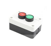Caja de botón de inicio y parada Interruptor de botón arranque y parada a prueba agua, caja momentáneo doble 10A 400V con clasificación IP65 for paneles control industriales