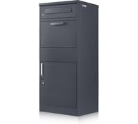 Caja de buzón para paquetes Zelsius Neptun | Acero con revestimiento en polvo | Color antracita RAL7016 con sistema antirrobo