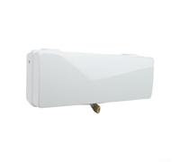 Caja de cable de extensión para exteriores, resistente a la lluvia con cerradura, cubierta de tira de alimentación de 4/8 agujeros para jardín, patio, almacenamiento resistente a la intemperie, color