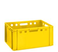 Caja de Carne E3 Amarillo 60x40 Almacenamiento Eurobox Inocuo Robusto, Apilable