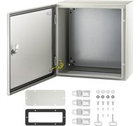 Caja de conexión de acero, carcasa eléctrica, 16 x 16 x 8 pulgadas, acero al carbono, grado de protección IP65