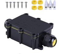 Caja de conexión exterior impermeable, de doble entrada, para empotrar y proteger cables