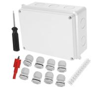 Caja de Conexiones Eléctrica Exterior ABS y PP Color Blanco | Organización de Cables, Desmontaje Rápido, para Instaladores y Electricistas, Punzón y Destornillador