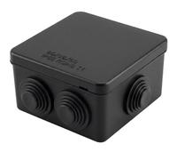 Caja de conexiones Montaje en superficie IP55 85x85x50mm 7 Aberturas Caja de conexiones Negro Caja de empalme Terminal