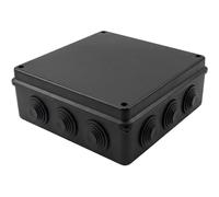 Caja de conexiones Montaje en superficie IP65 200x200x80mm 12 Aberturas Caja de conexiones Negro Caja de empalme Terminal