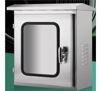 Caja de control resistente a la intemperie del acero inoxidable con ventana de visualización, recinto durable de pared para equipos eléctricos, dimensiones ideales para aplicaciones de fábrica y talle