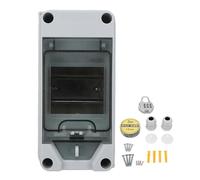 Caja de distribución Caja exterior IP65 de 3 vías | Caja de disyuntores, cubierta transparente, carcasa de plástico, riel incorporado, elemento interior y exterior
