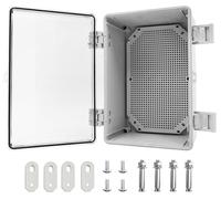 Caja de distribución, caja verde, carcasa industrial, cuadro de control, caja de conexión eléctrica IP65, cubierta transparente, carcasa de instalación, plástico ABS