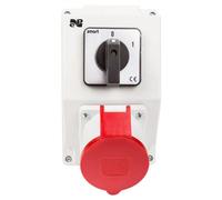 Caja de distribución de energía RS-Z, interruptor automático 0-1, 3P+N+Z, 32A, gris, modelo 6274-00