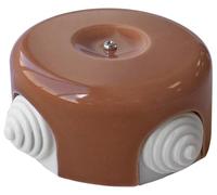 Caja de distribución de superficie de madera, 2902030-M, ideal para instalaciones eléctricas y organizador de cables.