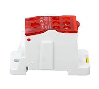 Caja de distribución de terminales, 690 V 160 A Bloque terminales carril DIN Caja conexiones alimentación Cableado flexible Conector latón PA66 para gabinetes distribución electric (Roja)