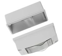 Caja de Distribución Eléctrica Exterior Ip65 de 2 Vías Tapa Transparente | ABS y PC, Montaje en Superficie, Riel Din 35mm, para Garajes y Salas de Equipos