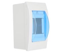 Caja de Distribución Eléctrica Exterior Tapa Transparente y Ventilación | ABS Azul, Panel Frontal Transparente, Orificios Pretaladrados, Lectura Rápida del Medidor y Montaje Sencillo