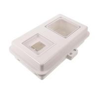 Caja de Distribución Eléctrica Monofásica Ip54 de Plástico Blanco | Ventana Transparente, Montaje en Pared, Lectura Rápida sin Abrir, para Contador y Cableado